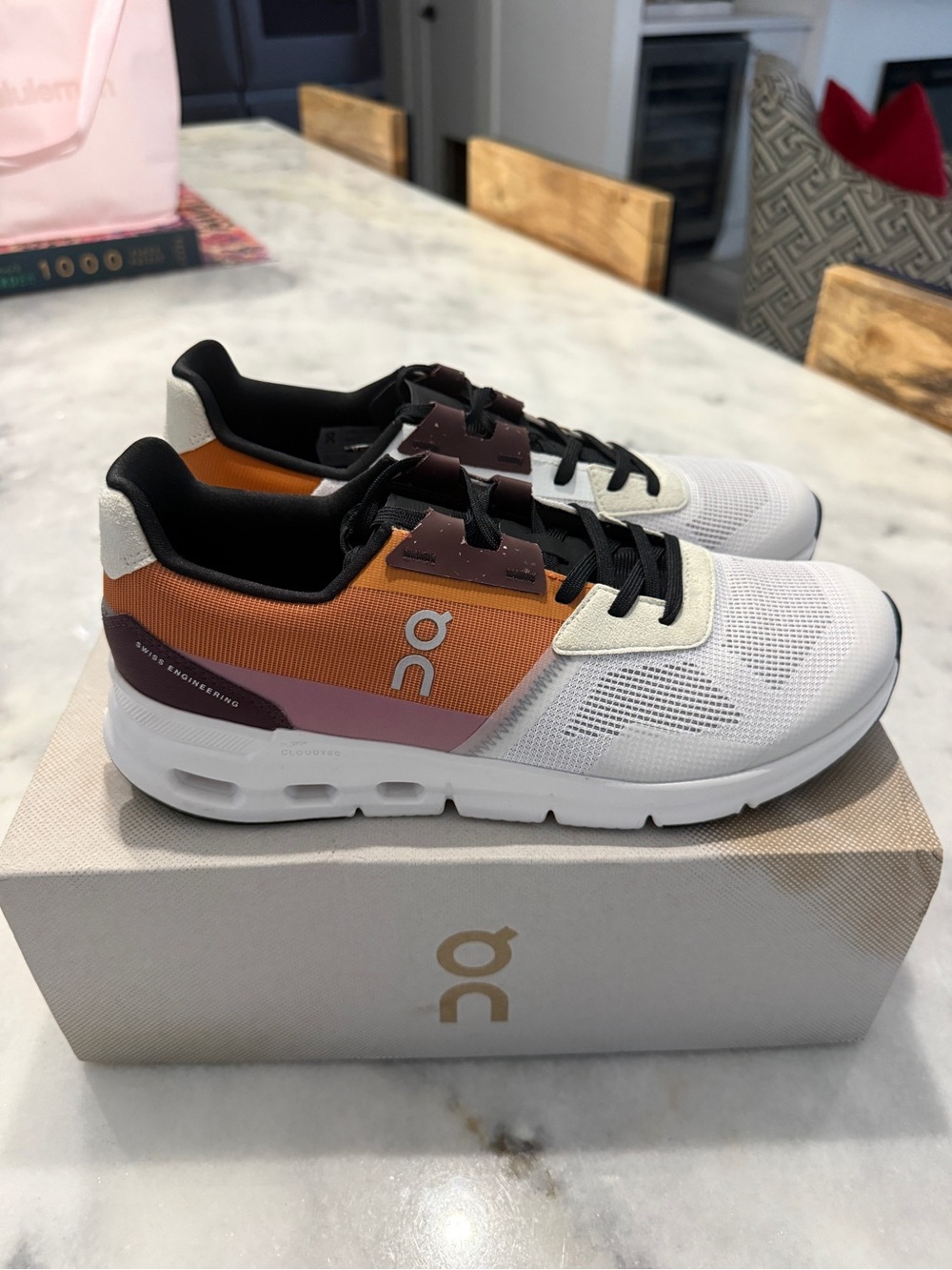 On Running Women’s Cloudrift Shoes — White, Orange & Pink - New In Box